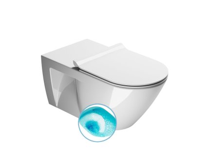 COMMUNITY závěsná WC mísa, Swirlflush, 36x70cm, bílá ExtraGlaze
