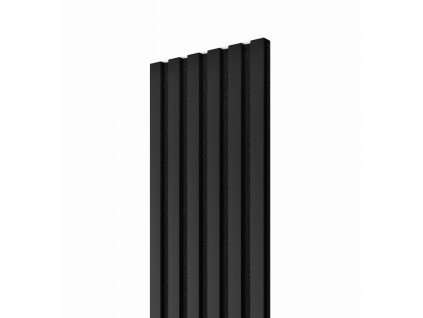 Akustický panel - MDF, Fólie, Barva - Black mat (RAL 790-4), Černý filc, 300x26x2750 mm