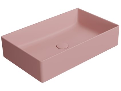 KUBE X keramické umyvadlo na desku, 60x37cm, blush mat