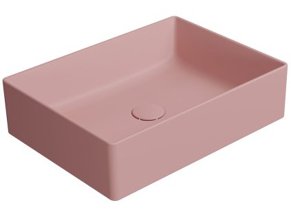 KUBE X keramické umyvadlo na desku, 50x37cm, blush mat