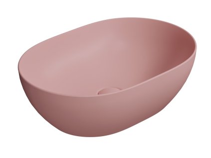 PURA keramické umyvadlo na desku, 50x35cm, blush mat