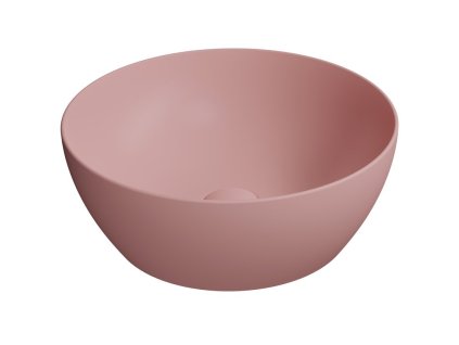 PURA keramické umyvadlo na desku, průměr 42cm, blush mat