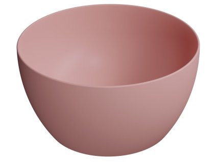 PURA keramické umyvadlo na desku vysoké, průměr 42cm, blush mat