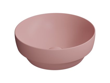 PURA keramické umyvadlo na desku, průměr 40cm, blush mat