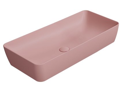 NUBES keramické umyvadlo na desku 80x40cm, blush mat