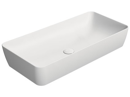 NUBES keramické umyvadlo na desku 80x40cm, bílá mat