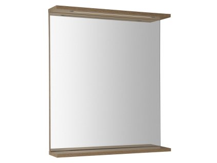 KORIN STRIP zrcadlo s LED osvětlením 60x70x12cm, dub platin