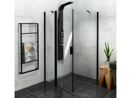 ZOOM BLACK čtvercový sprchový kout 1000x1000mm L/P varianta