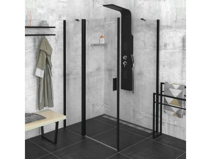 ZOOM BLACK obdélníkový sprchový kout 1400x800mm L/P varianta