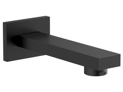 Nástěnná výtoková hubice, hranatá, 160mm, černá mat