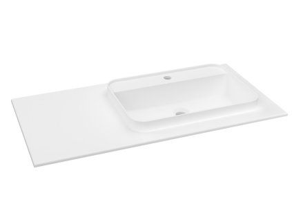BRAHEA umyvadlo 101x51,5cm (30+70cm), pravé, bílá mat