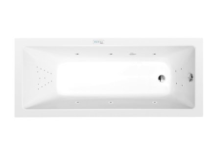 NOEMI hydromasážní vana, 160x80x39cm, Highline Hydro, chrom