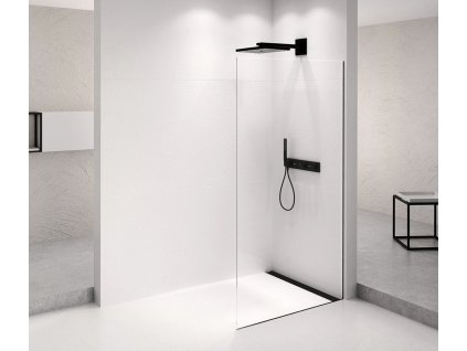 ARCHITEX BLACK MATT sprchová zástěna 1062mm, čiré sklo