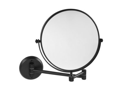 X-ROUND BLACK E kosmetické zrcátko závěsné, Ø 200mm, oboustranné, černá mat