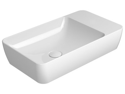 MODO keramické umyvadlo na desku 60x35cm, bez otvoru, bílá ExtraGlaze