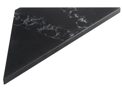 ABELINE rohová police rockstone 250x250mm, black attica