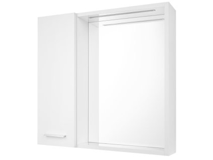 ZOJA/KERAMIA FRESH STRIP galerka s LED osvětlením, 60x60x14cm, levá, bílá