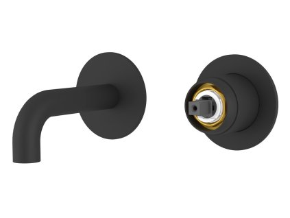 ULTRAMIX tělo podomítkové dvouprvkové umyvadlové baterie, hubice 10cm, černá mat