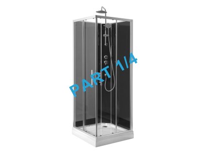 GRANVIK sprchový box 800x800x2180mm komponent 1/4 sprchová vanička, bílá