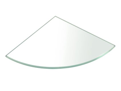 Rohová police 200x200x8mm, čiré sklo