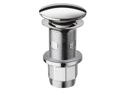 Uzavíratelná kulatá výpust pro umyvadla s přepadem i bez,Click Clack,V 10-80mm,C