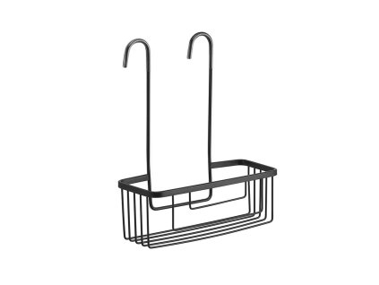 SMART police do sprchy závěsná, na baterii, 300x375x120 mm, černá mat