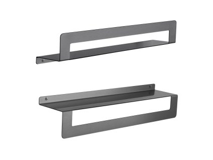 CLEO polička s držákem ručníků 500mm, gun metal