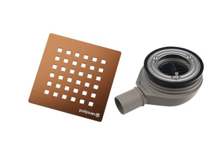 FLEXIA vaničkový sifon, průměr 90mm, DN40, krytka měď mat