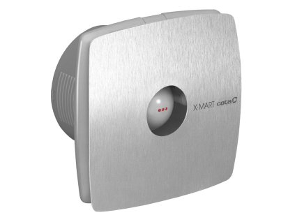 X-MART 10H koupelnový ventilátor axiální s automatem, 15W, potrubí 100mm, nerez mat