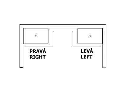 SARA panel čelní 110x90 cm, výška 10 cm, levý
