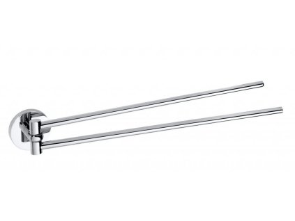 X-ROUND dvojitý držák ručníků otočný 420mm, chrom
