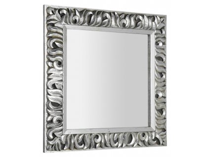 ZEEGRAS zrcadlo ve vyřezávaném rámu 90x90cm, stříbrná