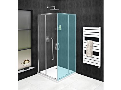 SIGMA SIMPLY sprchové dveře posuvné pro rohový vstup 1000 mm, čiré sklo
