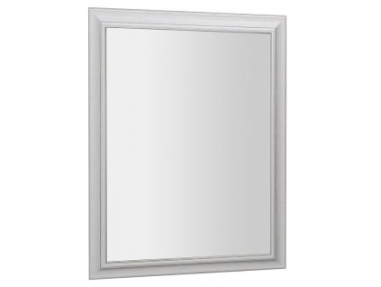AMBIENTE zrcadlo v dřevěném rámu 72x92cm, starobílá