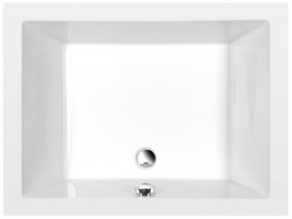 DEEP hluboká sprchová vanička s konstrukcí, obdélník 100x75x26cm, bílá