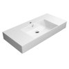KUBE X keramické umyvadlo 100x47cm, s odkládacími plochami, bílá ExtraGlaze
