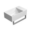 KUBE X keramické umývátko 40x23cm, bez otvoru, pravé/levé, bílá ExtraGlaze