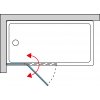 RONAL SWING-LINE Jednokřídlá vanová zástěna s pevnou stěnou v rovině - montáž vlevo SLB13GSM15007