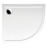 RENA L sprchová vanička z litého mramoru, čtvrtkruh 90x80cm, R550, levá, bílá