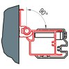 RONAL SWING-LINE Profil k upevnění dveří na staně madla nebo boční stěny do zdi pod úhlem 0 až 90° WGSL1.50.1948