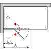 Jednokřídlá vanová zástěna s pevnou stěnou v rovině SOEB131200687