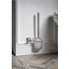 DIAMOND WC štětka závěsná, mléčné sklo, bronz