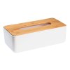 SNOW zásobník na papírové kapesníky 262x90x132mm, bílá/bambus