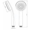 Set sprchové hlavice, tyče a hadice, chrom/světle šedá