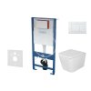 Set předstěnové instalace, klozetu Arkas I, sedátka softclose a tlačítka Gemini III, bílá lesk