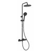 Sprchový set s termostatem, 228 mm, 3 proudy, matná černá