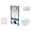Set předstěnové instalace, klozetu Tesi a sedátka softclose, Aquablade, tlačítko Gemini l, lesklý chrom