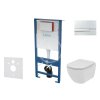 Set předstěnové instalace, klozetu Tesi a sedátka softclose, tlačítko Gemini l, lesklý chrom