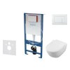 Set předstěnové instalace, klozetu Subway a sedátka softclose, CeramicPlus, tlačítko Gemini lll, lesklá bílá