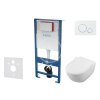 Set předstěnové instalace, klozetu Subway a sedátka softclose, CeramicPlus, tlačítko Gemini ll, lesklá bílá/chrom